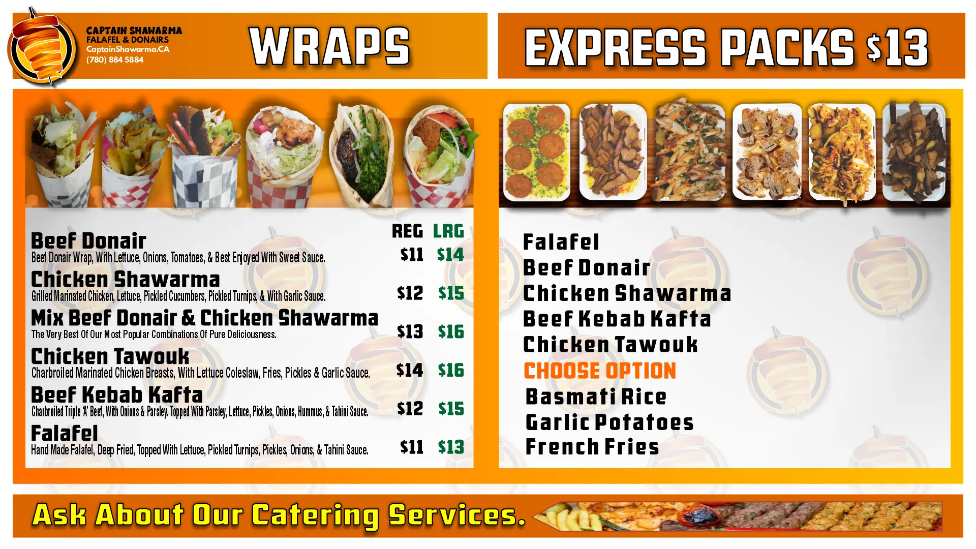 Catering at Captain Shawarma
