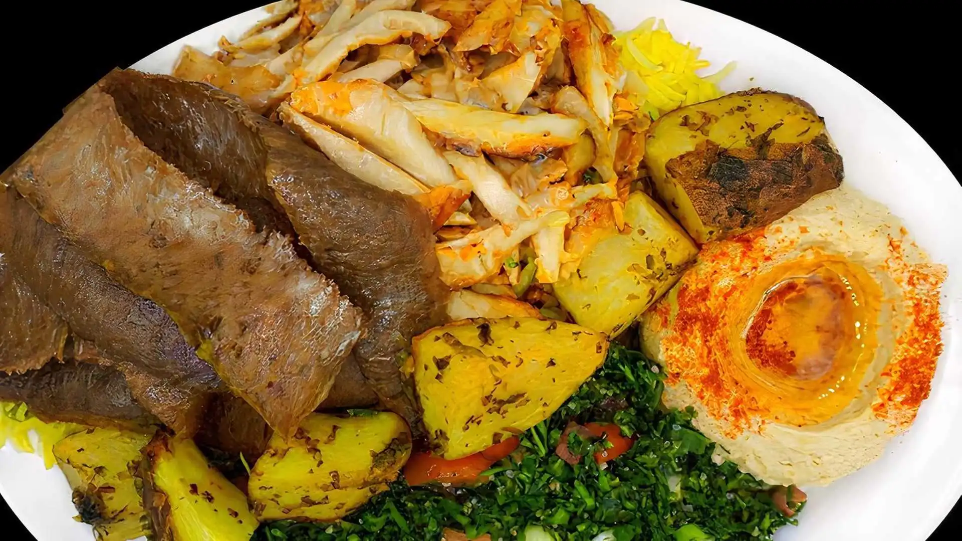 Mixed Platter from Captain Shawarma Edmonton